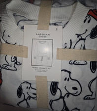 Women's American Eagle Snoopy Plush PJ Sleep Set Sizes XL, 2XL