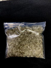Vintage 4 Ounces Crushed Gray Glass Crystals