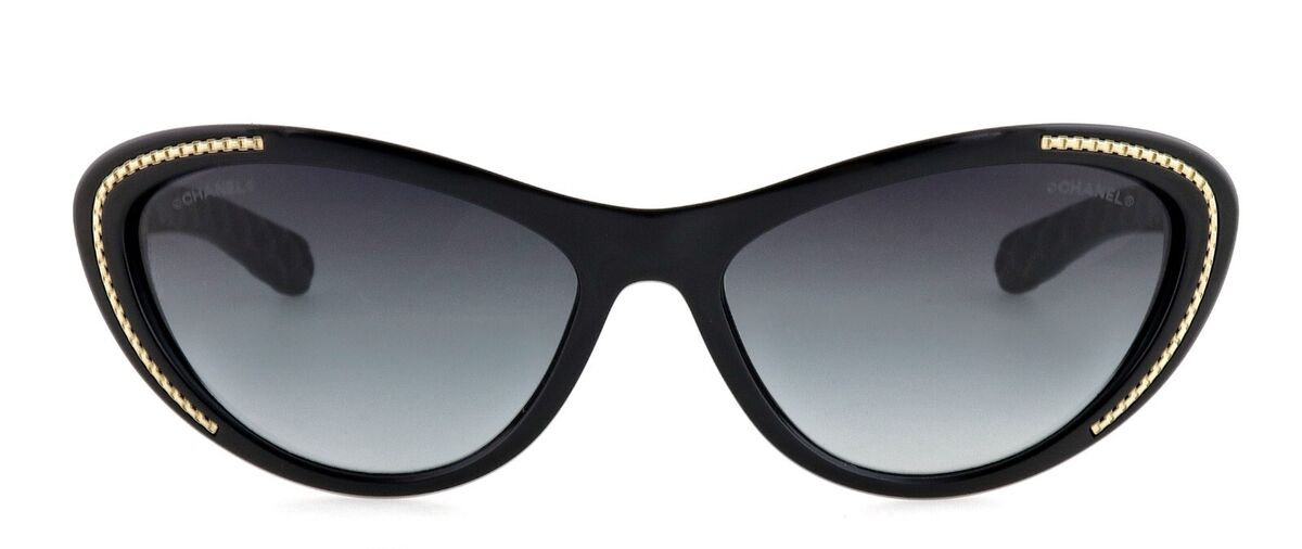 New CHANEL CH 6039 501/S6 59mm Black Cat Eye Sunglasses New CHANEL CH 6039 501/S6 59mm Black Cat Eye Sunglasses