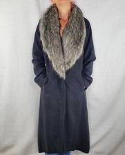 Nwot Luxe By Irina Beautiful Black Coat W/ Faux Fur Collar & Pockets Small