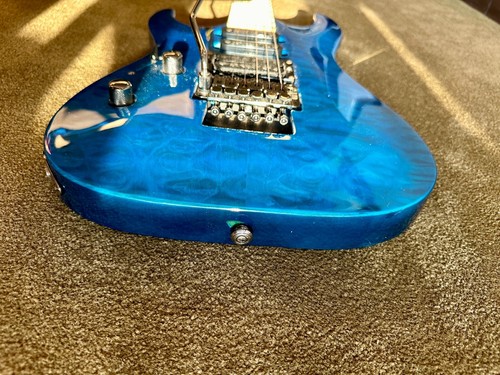 ESP LTD MH-103 QM, See-Thru Blue Quilted Maple Top, Left Handed - Picture 6 of 19