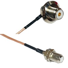 RG316 UHF Female Angle Bulkhead to F FEMALE RF Cable Rapid-SHIP LOT