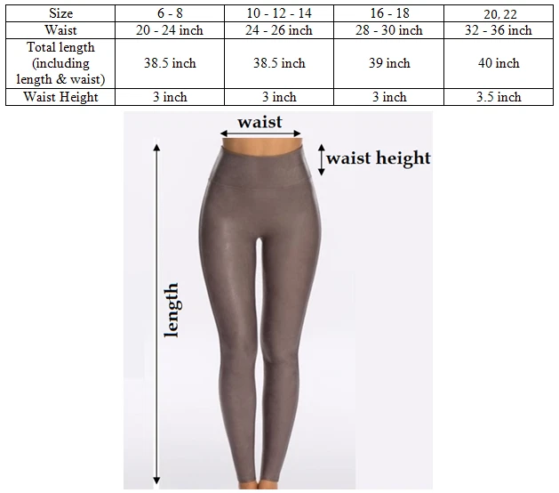 Leggings mate mate de imitación de cuero aspecto mojado brillantes ajustados longitud de tobillo*cintura alta Foto 2 de 4