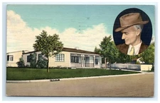 Postcard Ernie Pyles Home Albuquerque New Mexico Linen Posted 1950 Curteich