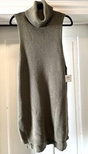 Nordstrom BP. Green Sleeveless Turtleneck Mini Sweater Dress - Medium NWT