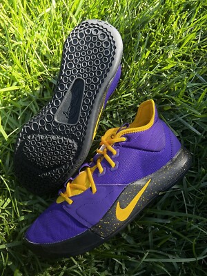 CLEAN Nike PG 3 ID size 13.5 Mens Purple Lakers shoes (AV7928-991)