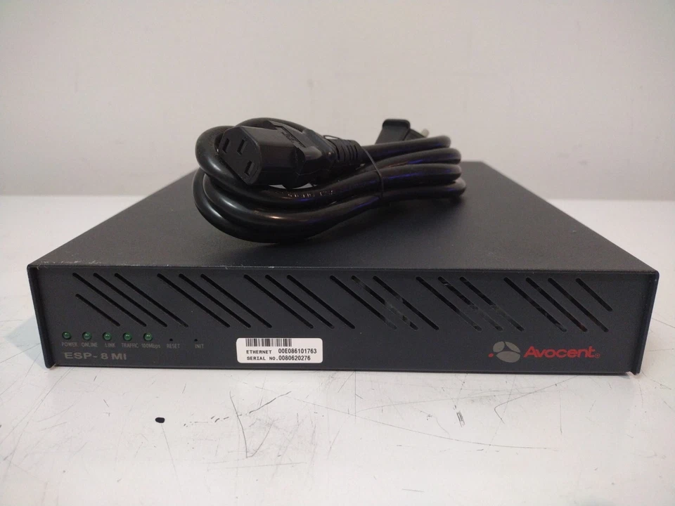 AVOCENT 990477-001 ESP-8 MI 8 PORT SERIAL HUB RS232/422/485 520-425-512 W P Cord - Image 2 of 4