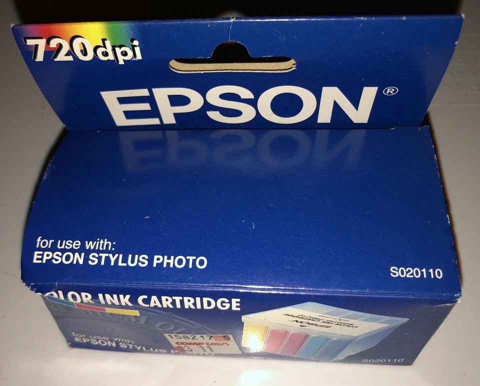 (INK SEALED)(BEAT UP OPEN BOX)Vintage Epson Stylus Color Ink Cartridge S020110 - Image 3 of 4