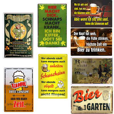 Blechschild Bier Schild 20x30cm Sprüche Metallschild  Pup Männer Geschenke