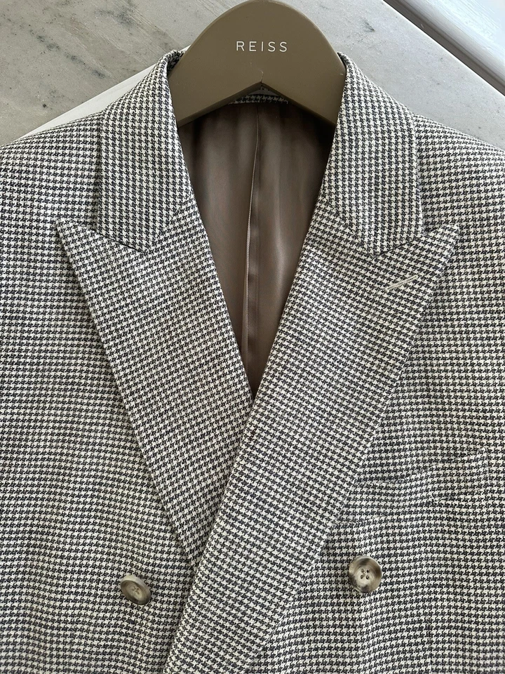 Chaqueta de lino doble botonadura Reiss talla 40 Foto 4 de 4