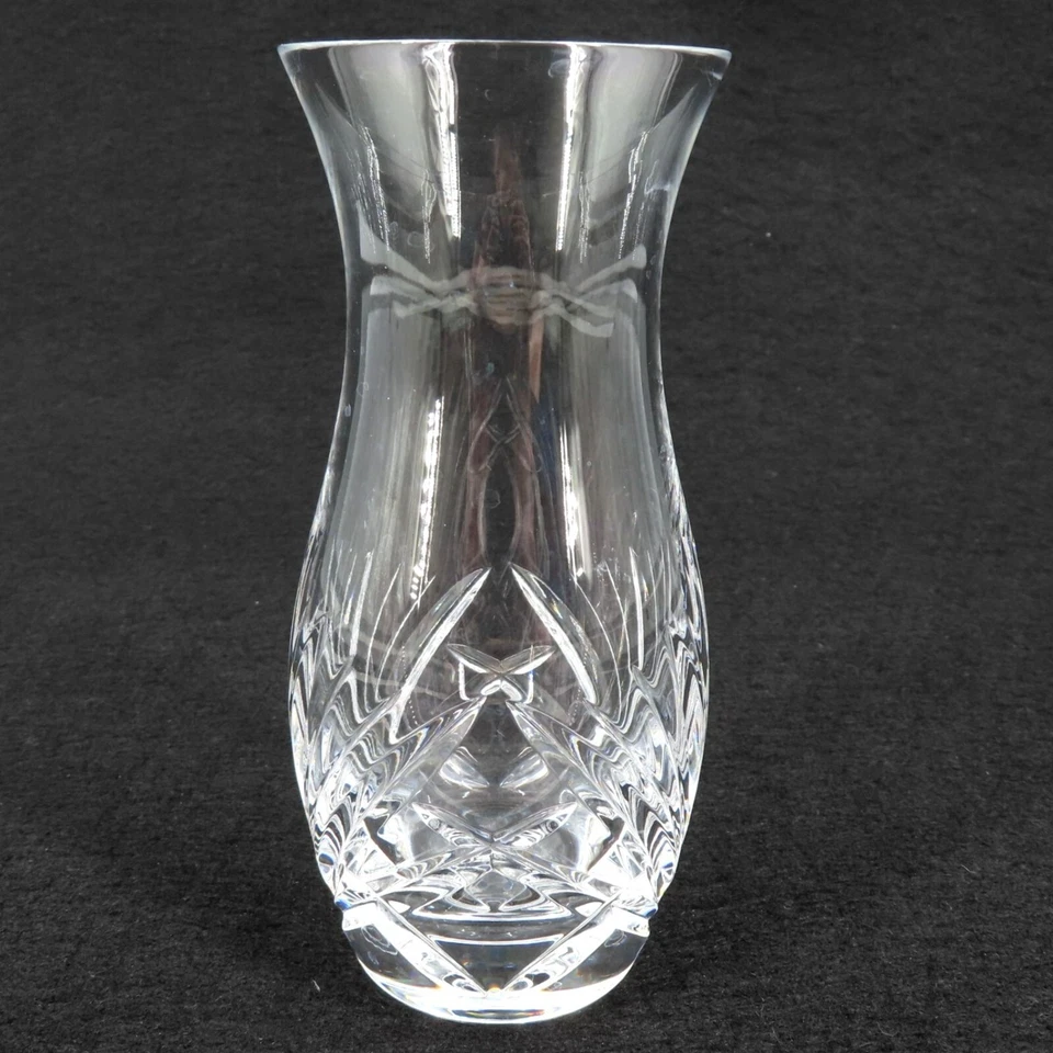 Florero Wedgwood Majesty Pattern 6,25 pulgadas de alto corte de cristal transparente floral Foto 4 de 4