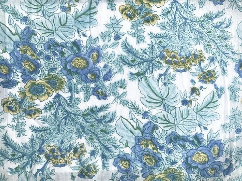 VINTAGE ANOKHI Summer Dress Sz 10 12 14 Blue Floral Artisan Boho Midi Maxi India - Picture 11 of 16