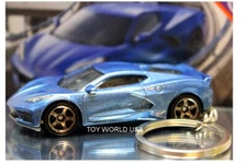 Custom Key Chain 2020 Chevy C8 Corvette blue