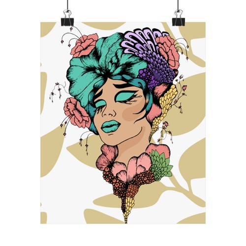 Lady in Bloom Premium Matte Vertical Posters - Picture 8 of 31