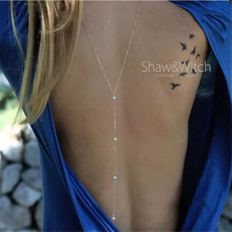 Necklace for open store back dress