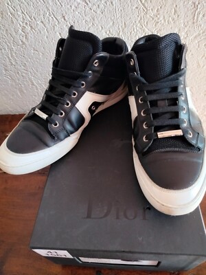Dior Homme Sneaker Leder schwarz-grün 41