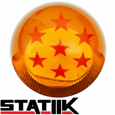 RARE DRAGONBALL Z DRAGON BALL 7 STAR AMBER SHIFT KNOB 6 SPEED 1/2x20 RUR K25