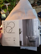 Project 62 Henna Blackout Curtain Panel, Gray, 63" x 50" (New out of box)