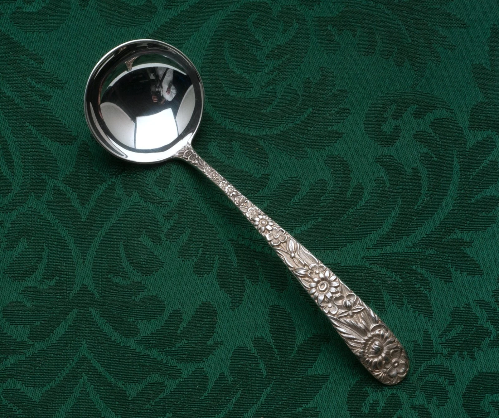 Repousse by S Kirk & Son Sterling Silver Cream or Sauce Ladle 5.5"