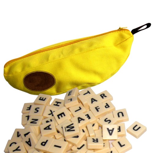 Bananagrams Game Crossword Family Night Fun Word Play Bag Education 144 Tiles - Imagen 11 de 20