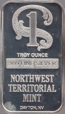 Bar Fine Silver 999 1oz Northwest Territorial Mint Investment Silver Stacker 44.95 per troy oz