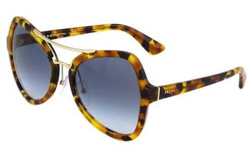 Prada SPR 18S UF3-4R2 Spotted Havana/Blue Gradient Sunglasses - Picture 2 of 6
