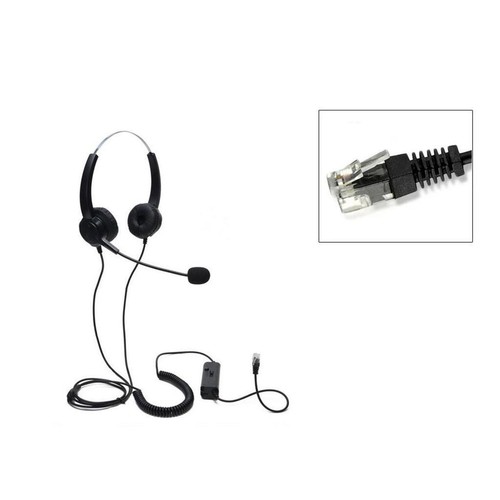 Call Center Corded Telephone Headset Headphone With Microphone For Office - Picture 9 of 12