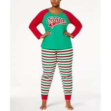 New Family PJs Womens Christmas Team Santa Pajama Sleepwear. Retail 59.50