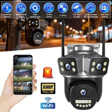 6MP Security Camera 2-Way Audio Color Night Vision PIR Sensor PTZ Surveillance