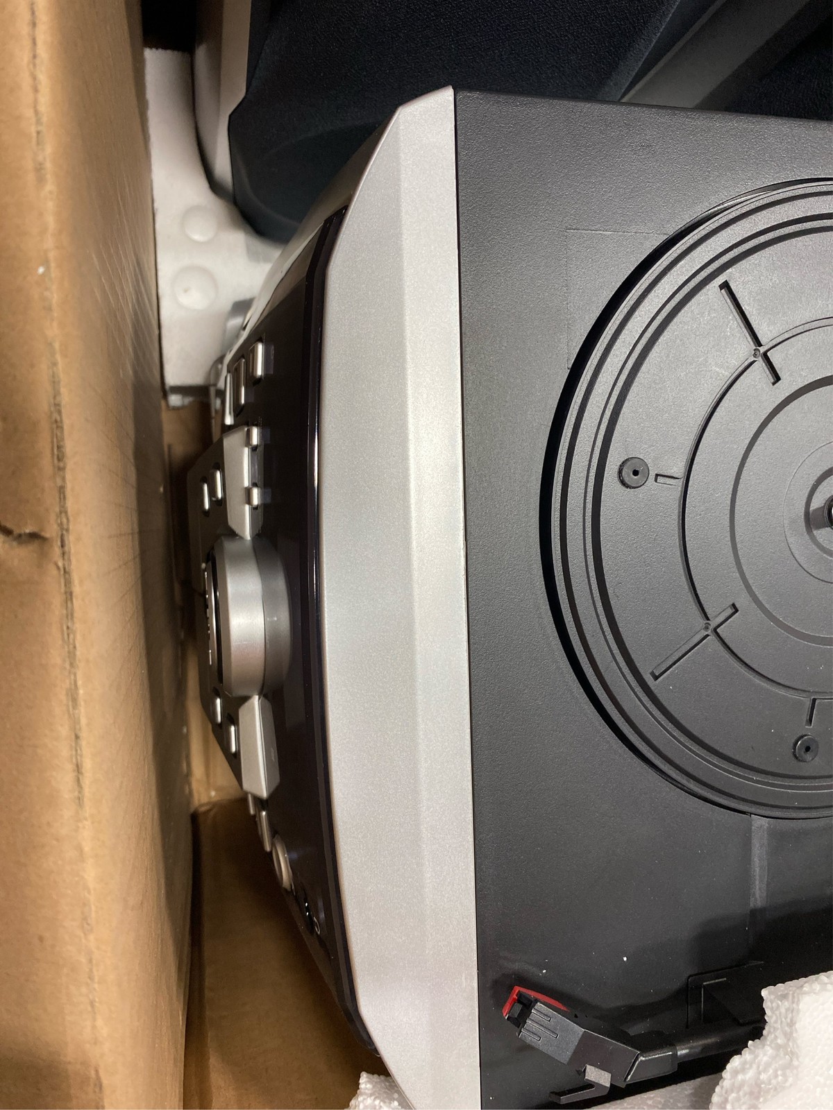 Bluetooth Vinyl Stereo Record Player, 3-Speed Stereo Turntable CD Player Music S