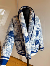 Damen Steppjacke blau/weiß Toile Gr L