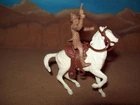 Original vintage Marx 54mm riding Cowboy w/six gun on an orignial Marx horse