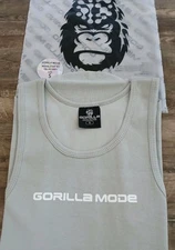 GORILLA MODE Mind GREY Tank Top Size S SMALL NEW in Bag Monster Beast Shirt 