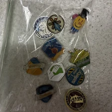 Lot of 10 Vintage Walmart Employee Pins