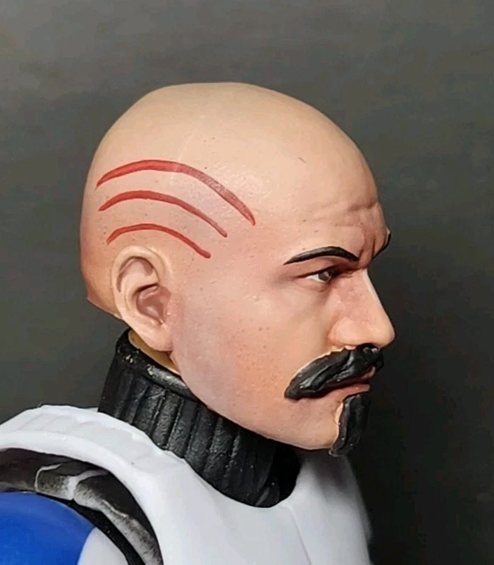 SOLO CABEZA Star Wars cabeza pintada personalizada Black Series Clone Commander Gaunch Foto 3 de 3