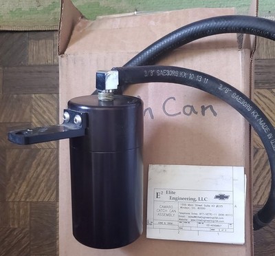 Engine Oil Catch Can  Elite Engineering LLC  |  Camaro 5th Gen, Corvette 7th Gen