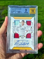 2021-22 Panini Chronicles Cornerstones Quad Relic  MW Auto Cristiano Ronaldo /10