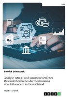 Analyse Ertrag- Und Umsatzsteuerlicher Besonderheiten Bei Der Besteuerung Von In