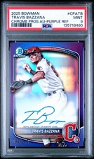2025 Bowman Chrome Travis Bazzana Purple Refractor Prospect Auto /250 PSA 9