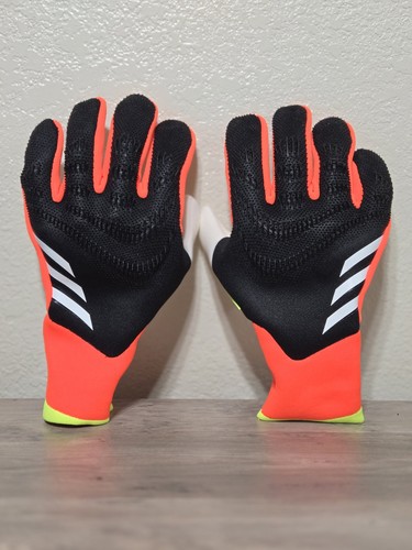 Adidas Predator PRO Fingersave Goalkeeper Gloves Black/solar Red IQ4018 Size 8.5 - Picture 3 of 5
