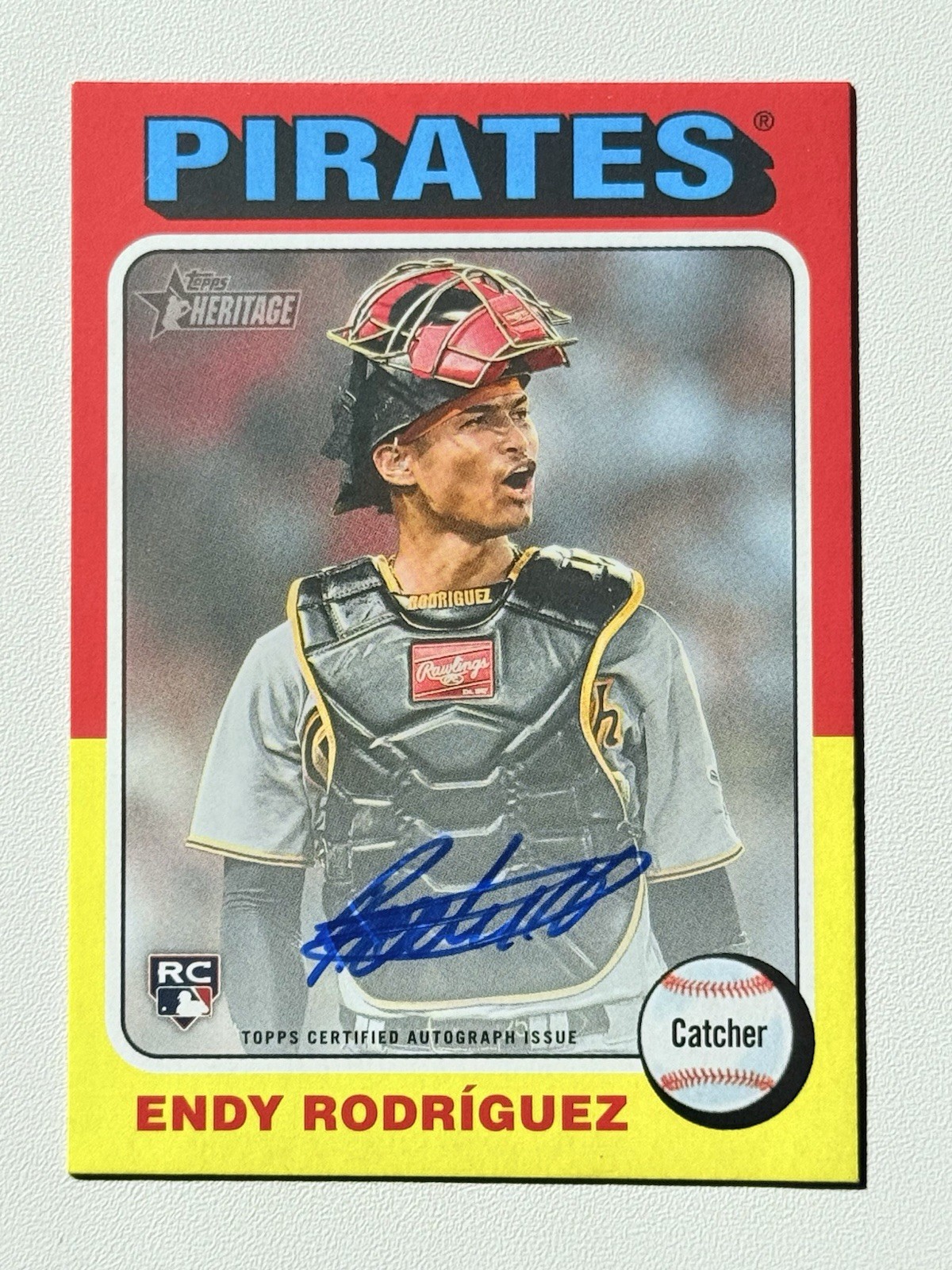 2024 Topps Heritage - ENDY RODRIGUEZ - RC Real One AUTO - Pirates #ROA-ER