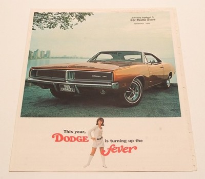 J18 Vintage 1969 Dodge Fever 6 Page Newspaper Insert / Brochure Charger, Coronet