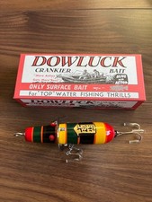 DORAKU DOWLUCK SURFACE RETRIEVER Crankbait Red Yellow Green Stripes New