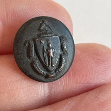 Antique Massachusetts State Seal Uniform Button 0.60”