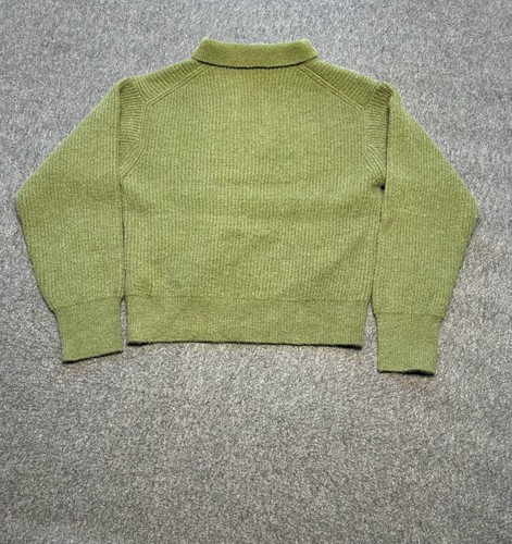 WAYF Sweater Womens Small Green Collared Ribbed Knit Pullover Soft Cozy New - Picture 11 of 11