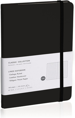 Lined Journal Notebook   Hardcover Notebook for Men & Women   Journals for Writi