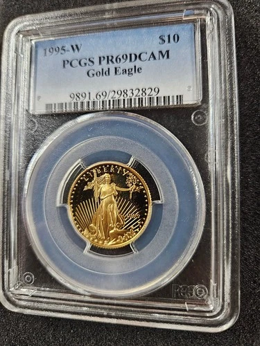 🌟 1995-W $10 American 1/4 oz Gold Eagle PROOF Coin PCGS PR69 DCAM