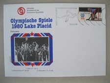 USA Brief Olympische Spiele Lake Placid 1980 Eishockey Schweizer Sporthilfe