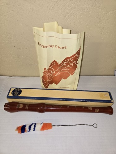 Vintage Sonata Wooden Recorder Instrument Made in Germany 12"