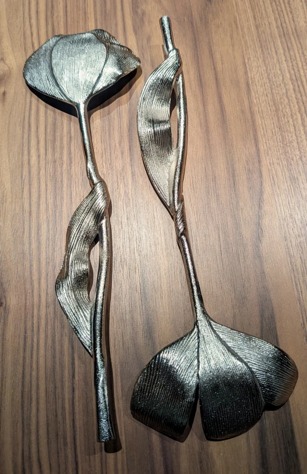 Juego de servir ensalada de tulipán Michael Aram pulido - 13 pulgadas Foto 2 de 4